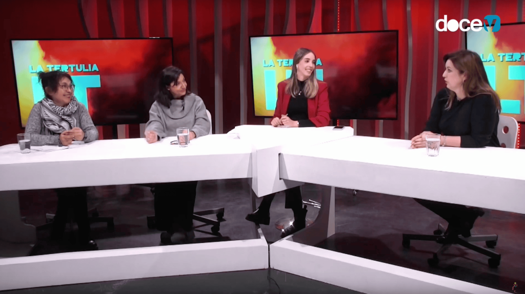 Momento de La Tertulia de Doce TV